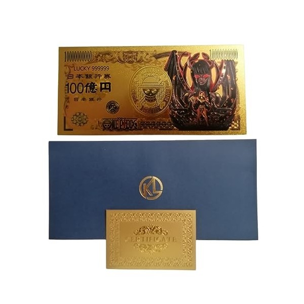 1PCS Billet One Piece Nico Robin version démone avec certificat dauthenticité, Billet de Banque dor Anime, Manga One Piece 