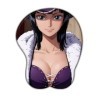 One Piece Nico·Robin 3D Tapis de Souris de Gaming en Silicone avec Repose-Poignet en Tissu 2 Voies antidérapant pour Clavier 
