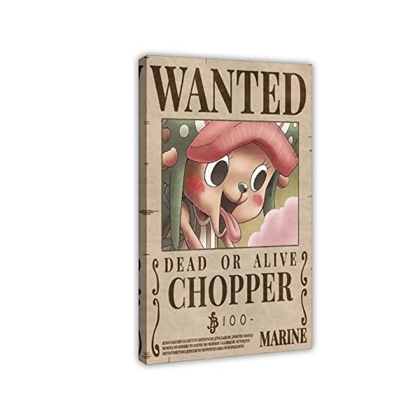 FUKITT One Piece Nico Robin Bounty Wanted Poster sur toile Poster Décoration de chambre à coucher Paysage sportif Bureau Déco