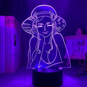One Piece Nico Robin LED veilleuse pour enfants chambre décor japonais Anime cadeau 3d lampe une pièce Nico Robin veilleuse