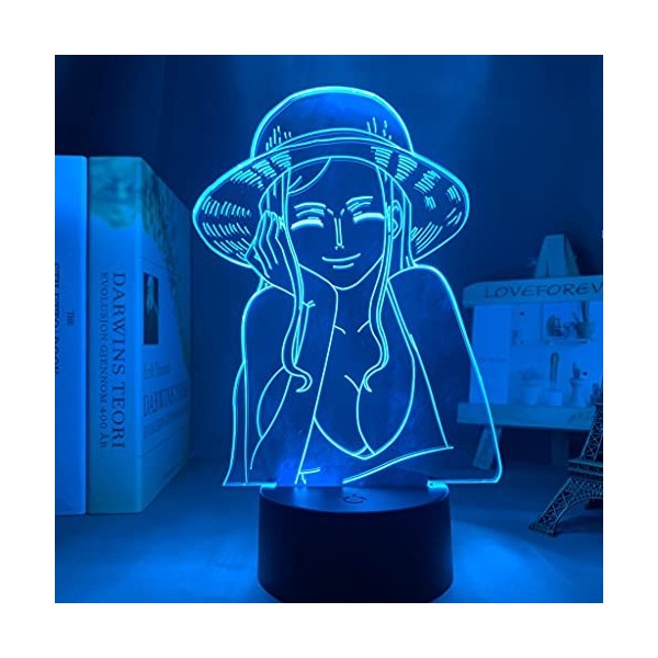 One Piece Nico Robin LED veilleuse pour enfants chambre décor japonais Anime cadeau 3d lampe une pièce Nico Robin veilleuse