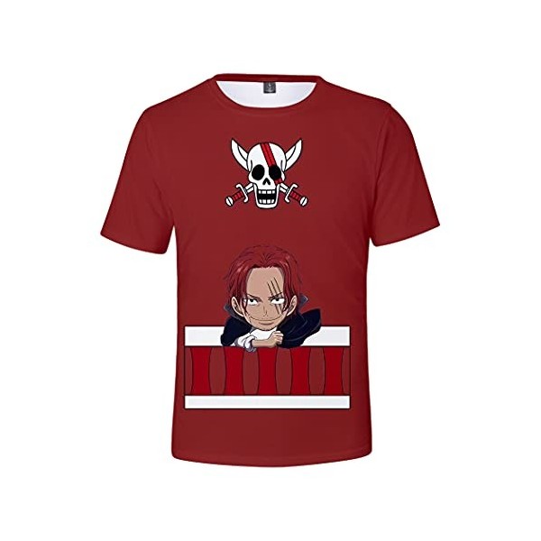 Piccodos Anime 3D T-shirt Manches Courtes Tee Shirt Chemisier Nico Allsunday Top Blouse Chemise Cosplay Costume Pourpre L Ch