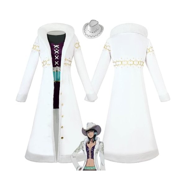 Tjmiaohao Anime One Piece Nico Robin Cosplay Costume tenue Role Play Uniforme Full Set Halloween Carnival Party Dress Up Suit