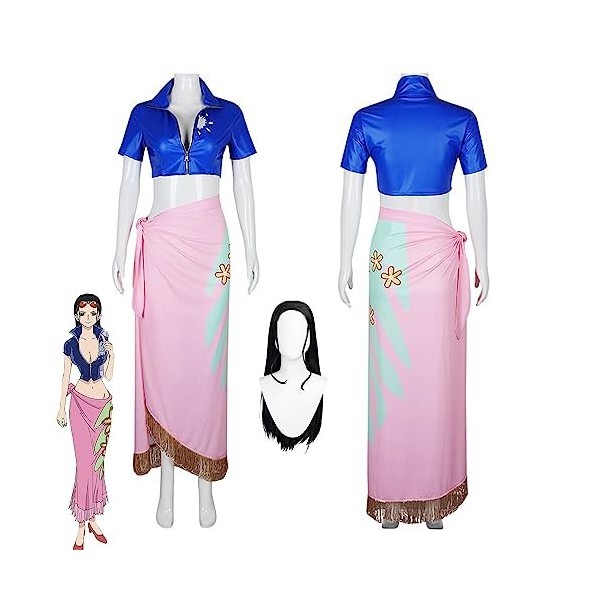 Tjmiaohao Anime One Piece Nico Robin Cosplay Costume Outfit Yamato Sexy Uniforme Robes Ensemble Complet Halloween Party Carna