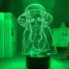 BTEVX 3D Illusion LED Night Lamp pour Enfants One Piece Nico Robin LED Night Light pour Enfants Garçons Chambre Japonais Anim