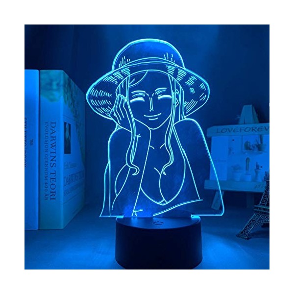 Lampe Illusion 3D Veilleuse LED One Piece Nico Robin Pour Enfants Chambre Décor Japonais Anime Cadeau One Piece Nico Robin No