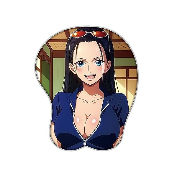 One Piece Nico·Robin 3D Tapis de Souris de Dessin Animé Stéréoscopique, Tapis de Souris antidérapant pour PC et Ordinateurs P