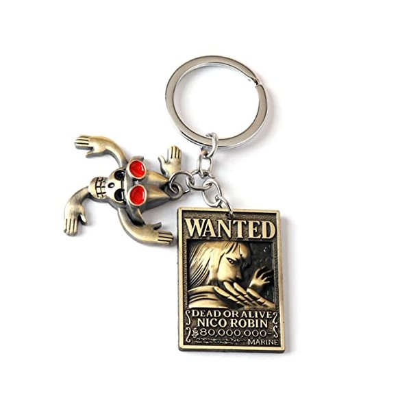 One Pieces Nico Robin Porte-clés avec pendentif pour sac Cadeau de Noël, multicolore, taille unique