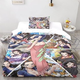 FGAITH One Piece Housses De Couettes À Motif 3D - 2 Pièces Nico·Robin Parure De Lit avec Fermeture Éclair - Sets Imprimé en M