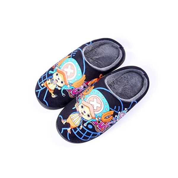 Roffatide Anime One Piece Chaussons pelucheux Nico·Robin Pantoufles à bouts fermés avec semelle en caoutchouc, chaussures di