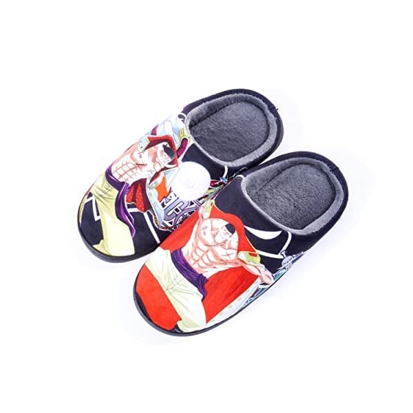 Roffatide Anime One Piece Chaussons pelucheux Nico·Robin Pantoufles à bouts fermés avec semelle en caoutchouc, chaussures di