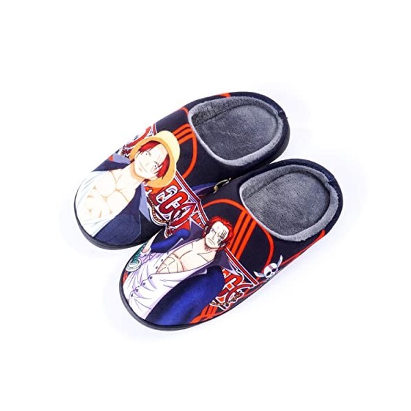 Roffatide Anime One Piece Chaussons pelucheux Nico·Robin Pantoufles à bouts fermés avec semelle en caoutchouc, chaussures di