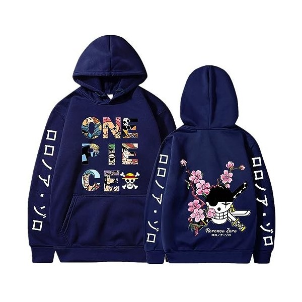 Ubeisy Anime One Piece Nico Robin Monkey D Luffy Cosplay Hoodie Long Shirt Outwear Casual Fashion Sweatshirt,005white,L1