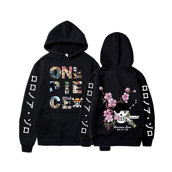 Ubeisy Anime One Piece Nico Robin Monkey D Luffy Cosplay Hoodie Long Shirt Outwear Casual Fashion Sweatshirt,005white,L1