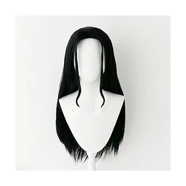 NEZIH Anime One Piece Nico·Robin Perruque Cheveux Longs Et Raides Noirs Synthétiques Résistants À La Chaleur, Convient pour L