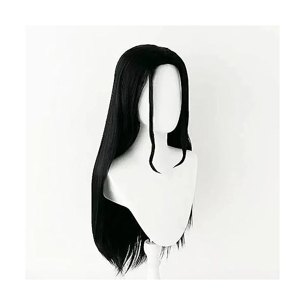 NEZIH Anime One Piece Nico·Robin Perruque Cheveux Longs Et Raides Noirs Synthétiques Résistants À La Chaleur, Convient pour L