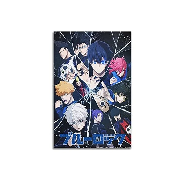 yydds Poster danime Blue Lock - Impression sur toile esthétique et décorative pour chambre à coucher et salon - 30 x 45 cm -