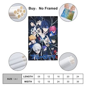 yydds Poster danime Blue Lock - Impression sur toile esthétique et décorative pour chambre à coucher et salon - 30 x 45 cm -