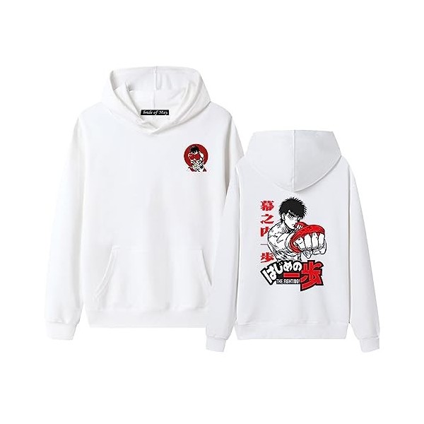 xhomeshop Anime Hajime no Ippo Fighting Spirit Hoodies Kamogawa Boxing Gym Long Sleatshirt Ippo Makunouchi Jumper Ippo Cospla