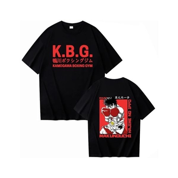 xhomeshop KBG Kamogawa Boxing Gym Imprimé Anime Hajime No Ippo Hoodies Ippo Makunouchi T-Shirts Kamogawa Ippo Coat Unisex T-S