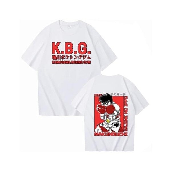 xhomeshop KBG Kamogawa Boxing Gym Imprimé Anime Hajime No Ippo Hoodies Ippo Makunouchi T-Shirts Kamogawa Ippo Coat Unisex T-S