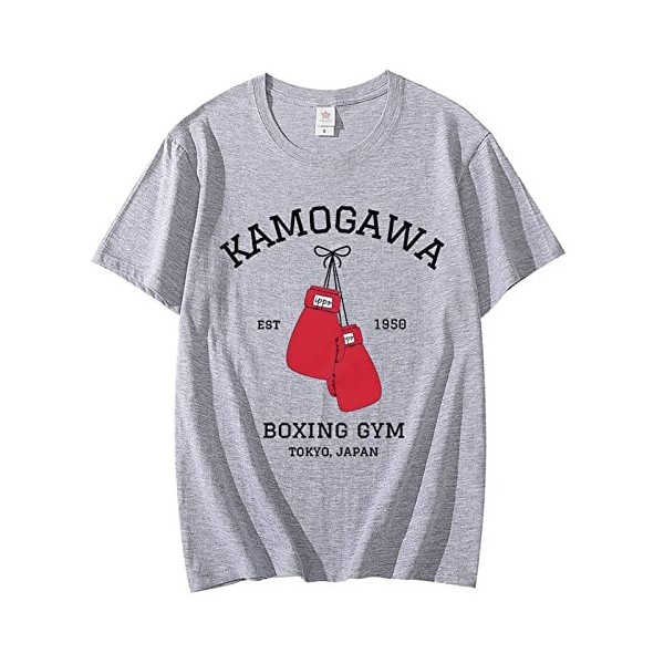 XSLGOGO Anime Hajime no Ippo Cosplay T-Shirts Kamogawa Top Ippo Tee Makunouchi Ippo Cosplay Costume Makunouchi Ippo Print Sum