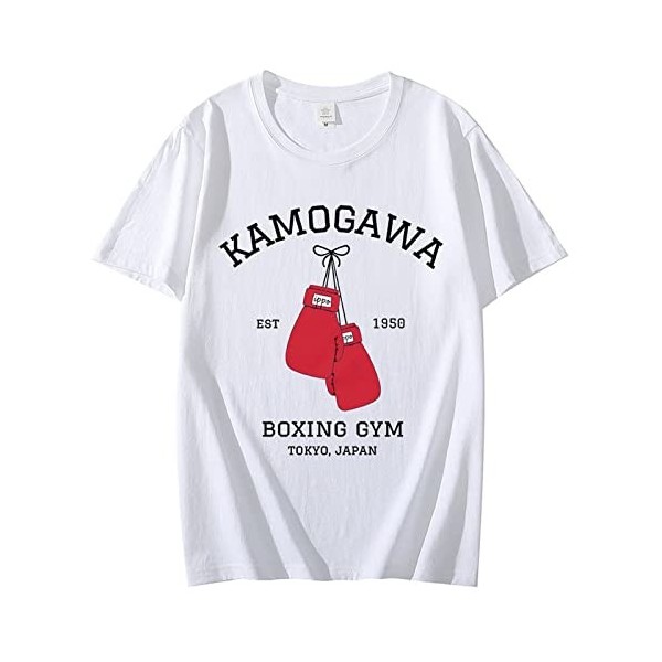 XSLGOGO Anime Hajime no Ippo Cosplay T-Shirts Kamogawa Top Ippo Tee Makunouchi Ippo Cosplay Costume Makunouchi Ippo Print Sum