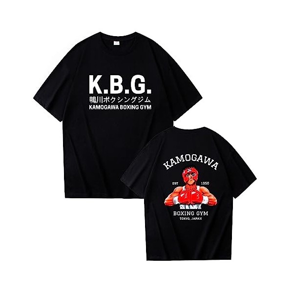 XSLGOGO Anime Hajime no Ippo Cosplay T-Shirts Ippo Makunouchi Top Kamogawa Boxing Gym Tee Fighting Spirit Cosplay Costume Mak