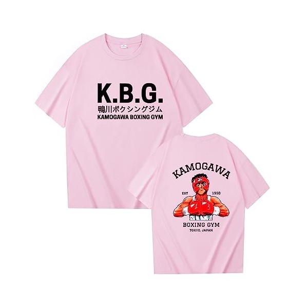 XSLGOGO Anime Hajime no Ippo Cosplay T-Shirts Ippo Makunouchi Top Kamogawa Boxing Gym Tee Fighting Spirit Cosplay Costume Mak