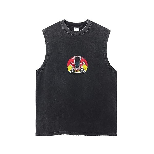 Hajime no Ippo The Fighting ! Hommes Débardeurs Hajime No Ippo T Shirt sans Manches Vest Tops Anime Vintage Wash Sleeveless T