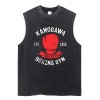 Hajime no Ippo The Fighting ! Hommes Débardeurs Hajime No Ippo T Shirt sans Manches Vest Tops Anime Vintage Wash Sleeveless T