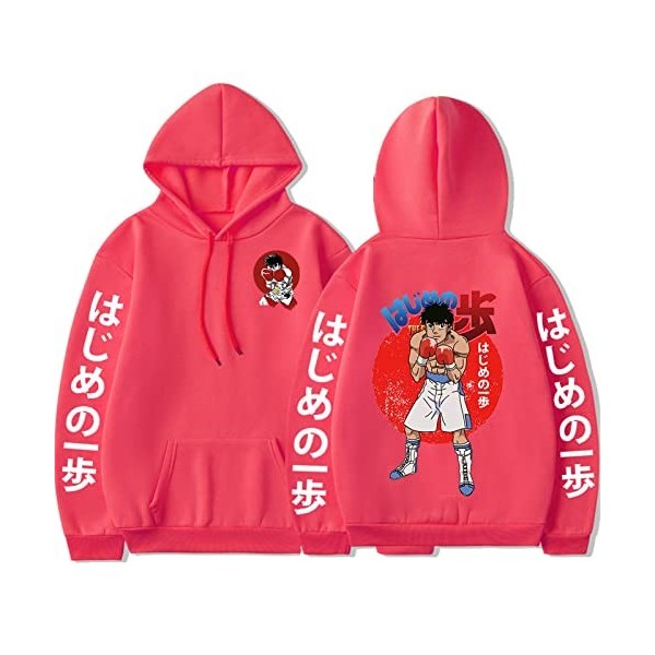 Sweat à Capuche Hajime No Ippo Anime Cartoon Print Cosplay Pullover, Printemps Automne Hommes Femmes Manches Longues Casual S