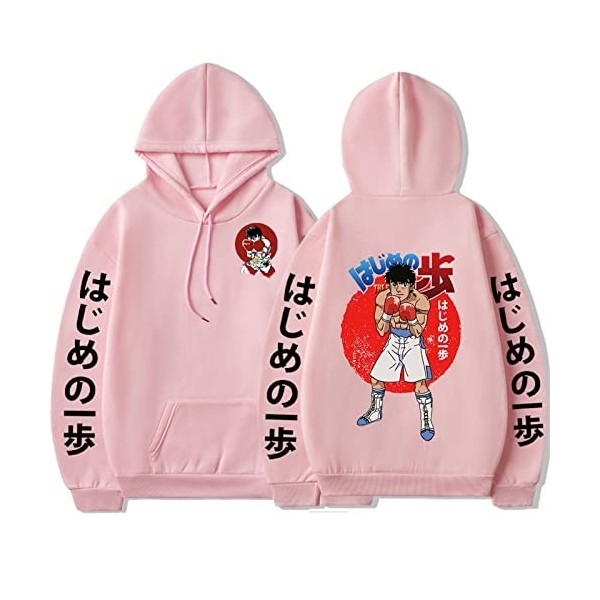Sweat à Capuche Hajime No Ippo Anime Cartoon Print Cosplay Pullover, Printemps Automne Hommes Femmes Manches Longues Casual S