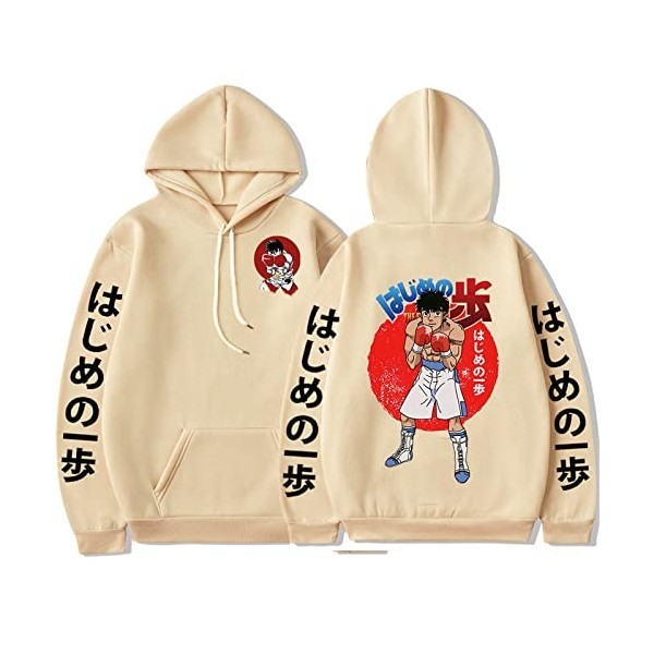 Sweat à Capuche Hajime No Ippo Anime Cartoon Print Cosplay Pullover, Printemps Automne Hommes Femmes Manches Longues Casual S