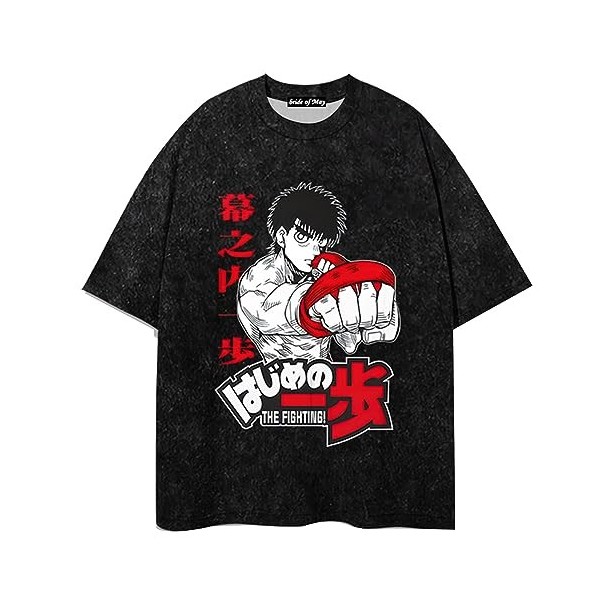 jiminhope Hajime no Ippo T-Shirt Dété Hommes et Femmes Casual Loose Short Sleeve Tops Anime Makunouchi Ippo Cosplay Costumes