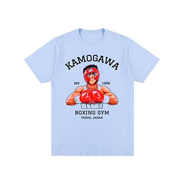 OUHZNUX Hajime No Ippo Kbg T-Shirt en Coton, Pull Décontracté À Manches Courtes pour Couple Tendance, Haut De Sport Unisexe S