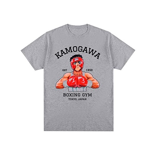 OUHZNUX Hajime No Ippo Kbg T-Shirt en Coton, Pull Décontracté À Manches Courtes pour Couple Tendance, Haut De Sport Unisexe S