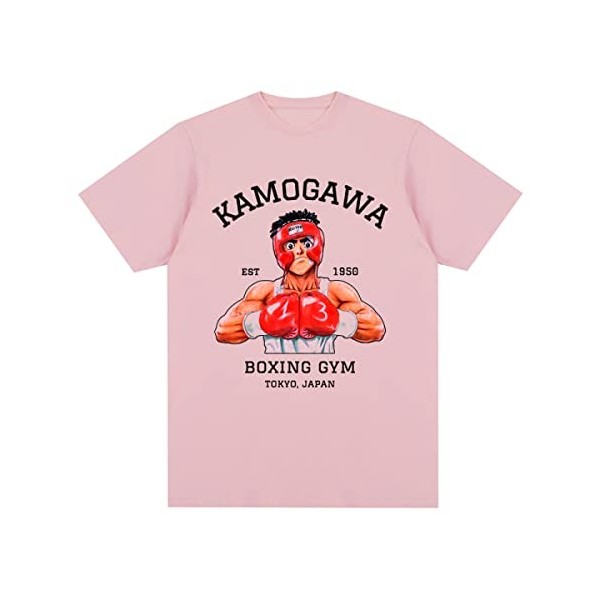 OUHZNUX Hajime No Ippo Kbg T-Shirt en Coton, Pull Décontracté À Manches Courtes pour Couple Tendance, Haut De Sport Unisexe S