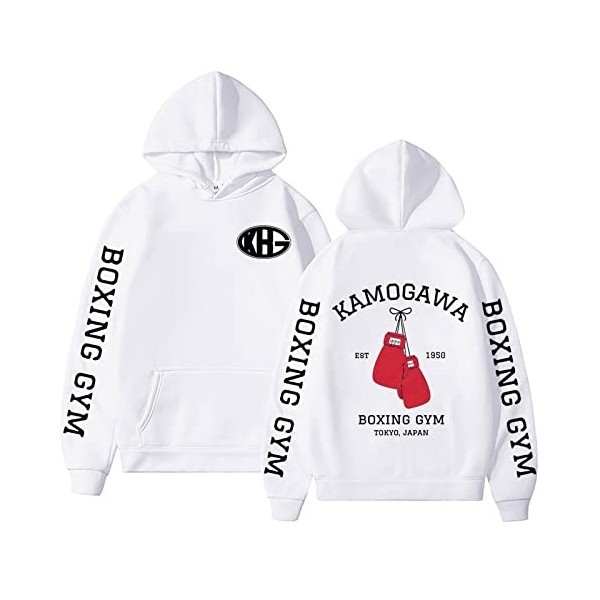 xhomeshop Anime Hajime no Ippo Hoodies Kamogawa Boxing Gym Long Sleatshirt Ippo Makunouchi Jumper Cosplay Sweatshirts