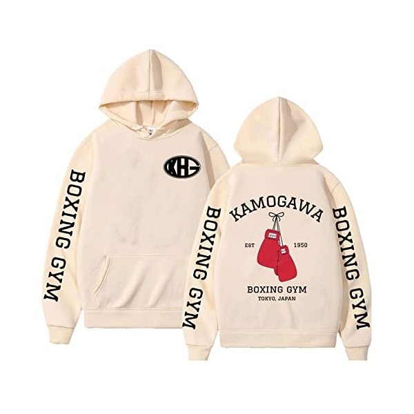xhomeshop Anime Hajime no Ippo Hoodies Kamogawa Boxing Gym Long Sleatshirt Ippo Makunouchi Jumper Cosplay Sweatshirts