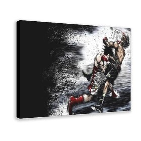 Hajime No Ippo Poster sur toile pour décoration de chambre à coucher, bureau, chambre, cadre cadeau : 50 x 75 cm