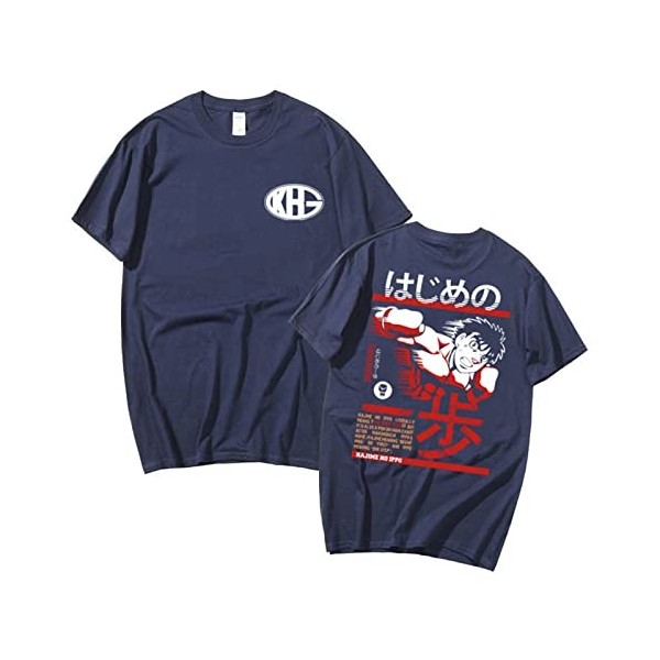xhomeshop Anime Hajime No Ippo The Fighting T-Shirts Ippo Makunouchi Summer Pullover Ippo Makunouchi T-Shirts Fighting Spirit