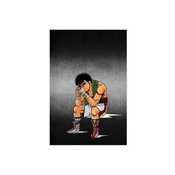 Poster sur toile avec dessin animé « Hajime No Ippo » - 40 x 60 cm - Sans cadre - Style 1