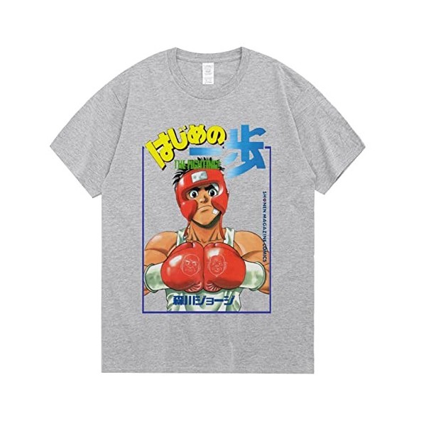 XSLGOGO Anime Hajime no Ippo Cosplay T-Shirts Ippo Makunouchi Top Ippo Tee Makunouchi Ippo Cosplay Costume Makunouchi Ippo Pr