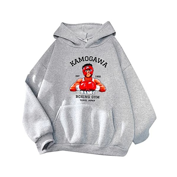 westtrend Anime Hajime no Ippo Hoodies Anime Boxing Kamogawa Ippo Cosplay Sweatshirts Makunouchi Ippo Hoodies Fighting Spirit
