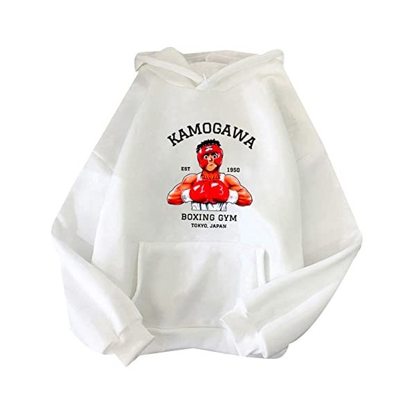 westtrend Anime Hajime no Ippo Hoodies Anime Boxing Kamogawa Ippo Cosplay Sweatshirts Makunouchi Ippo Hoodies Fighting Spirit