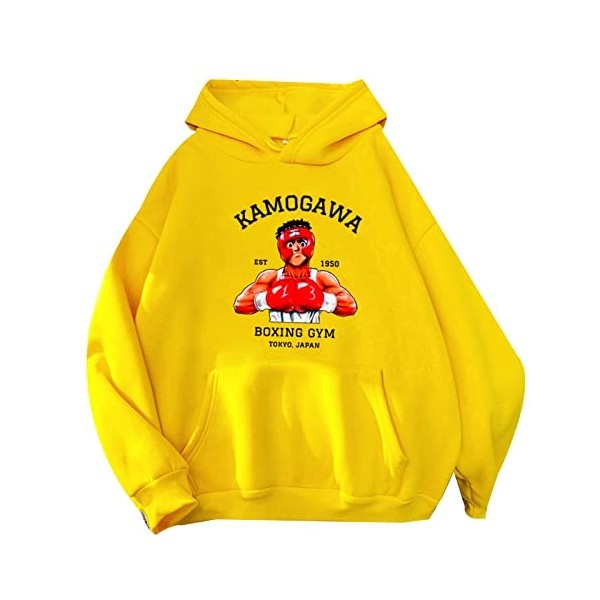 westtrend Anime Hajime no Ippo Hoodies Anime Boxing Kamogawa Ippo Cosplay Sweatshirts Makunouchi Ippo Hoodies Fighting Spirit