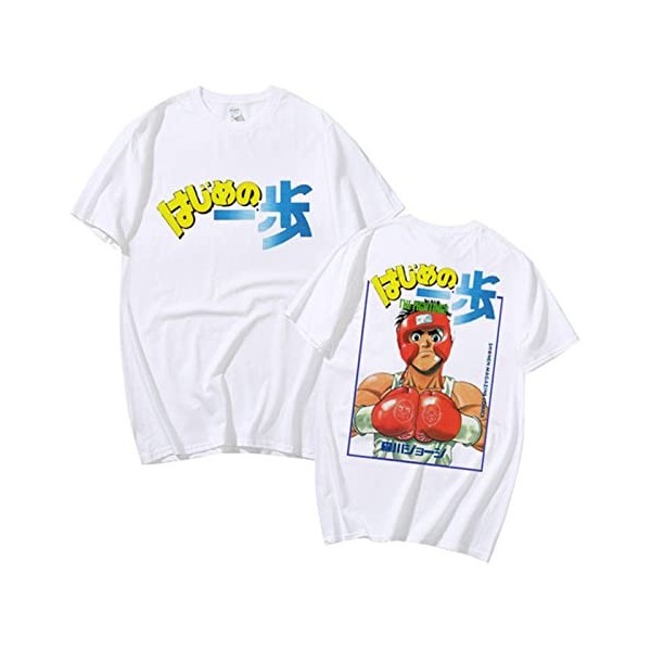 xhomeshop Anime Hajime No Ippo The Fighting T-Shirts Ippo Makunouchi Summer Pullover Ippo Makunouchi T-Shirts Fighting Spirit