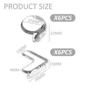 Lot de 12 protections dangle pour table à manger, coin de table, protection des bords, protection des coins de sécurité pour