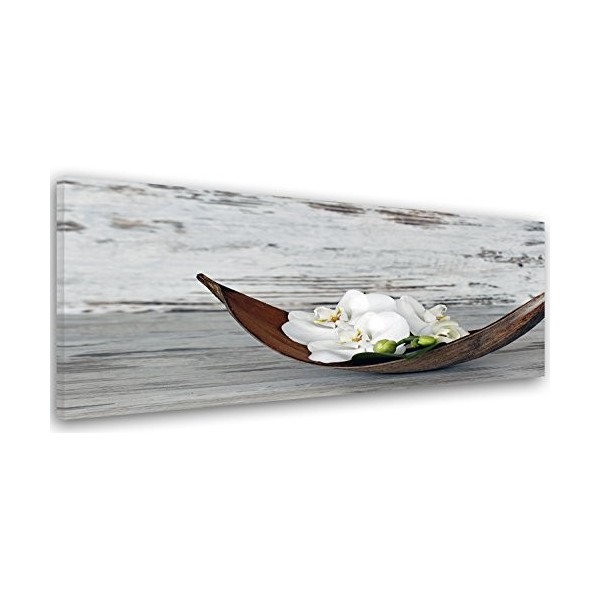 Feeby Impression Sur Toile Fleur Une Orchidée 100x40 cm 1 pièce Tableaux Tableau Image Moderne Photo Décoration Murale Artist